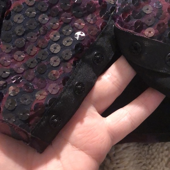 Express Sequined Mini Skirt, size 1/2 - Picture 4 of 6